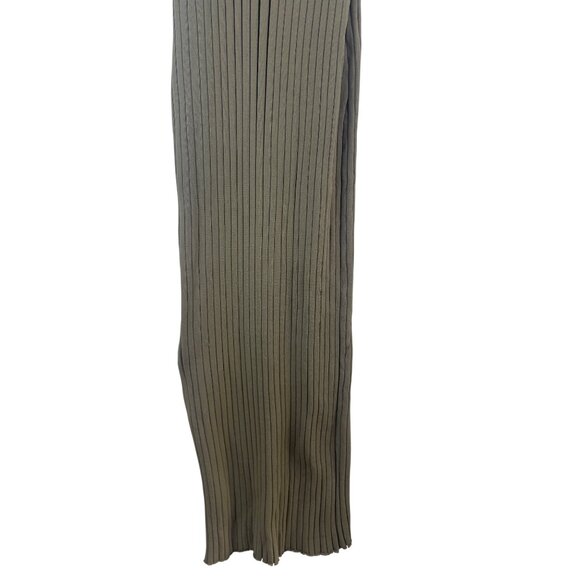 Legoe Heritage Maternity Women's Large Ribbed Luxe Shift Taupe Midi Tank Dress - Picture 11 of 11